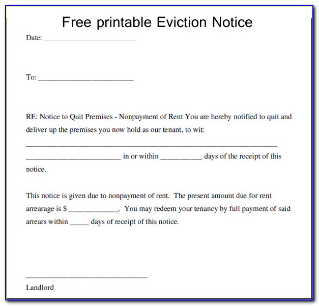 Free Eviction Letter Template Uk