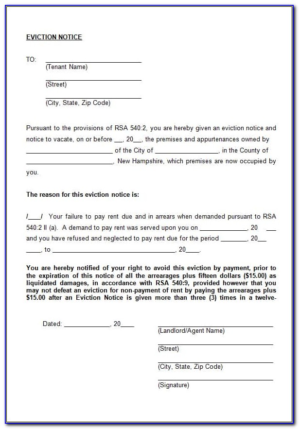 Free Eviction Notice Template Pdf