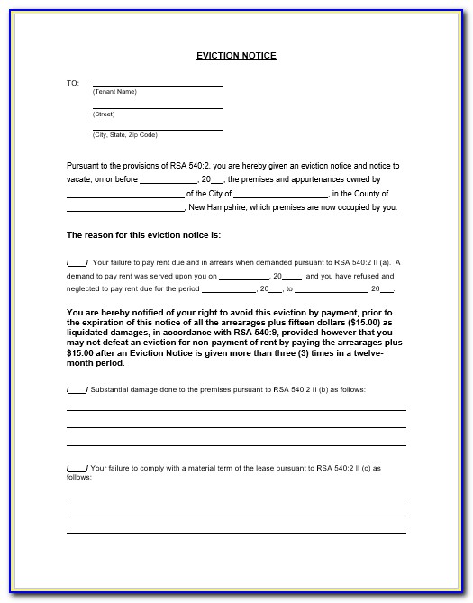 Free Eviction Notice Template Uk Section 21