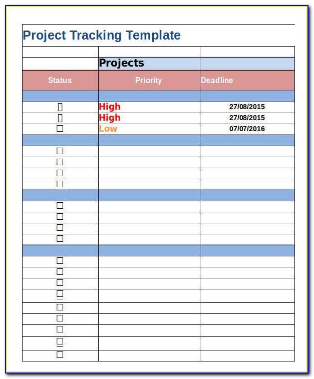 Free Excel Project Resource Tracking Templates