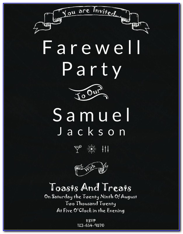 Free Farewell Party Invitation Template