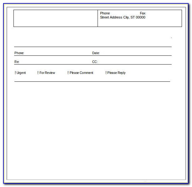 Free Fax Cover Sheet Forms