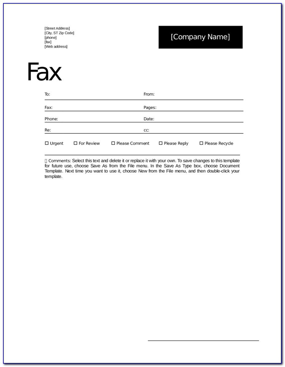 Free Fax Cover Sheet Pdf Fillable