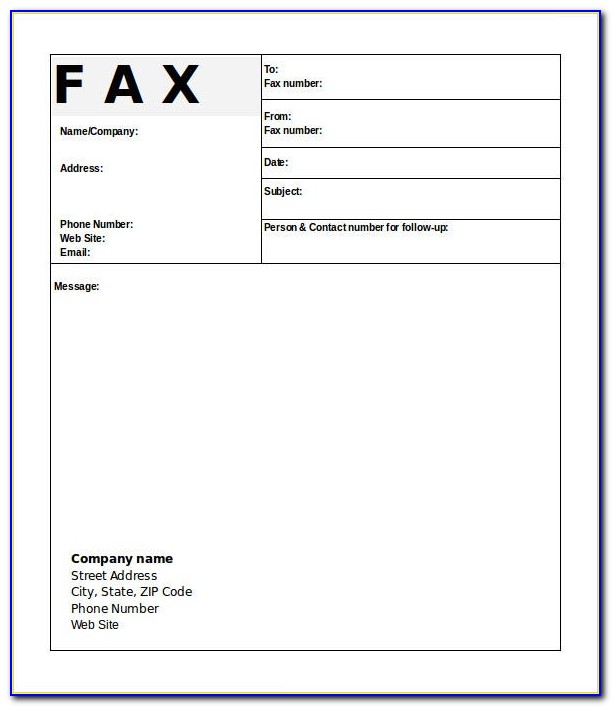 Free Fax Cover Sheet Samples