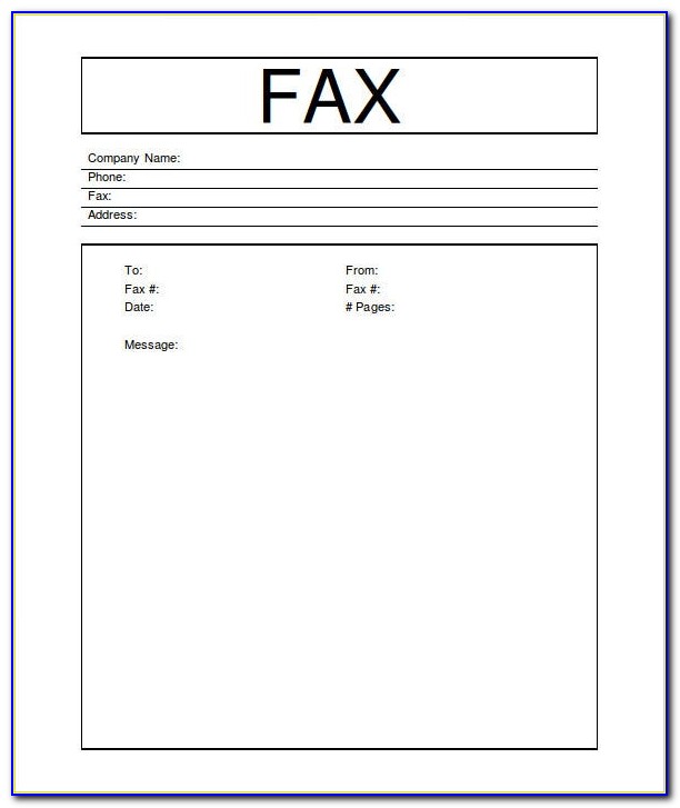 Free Fax Cover Sheet Template For Word