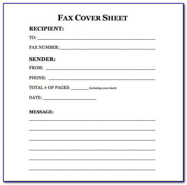 Free Fax Cover Sheet Template Printable