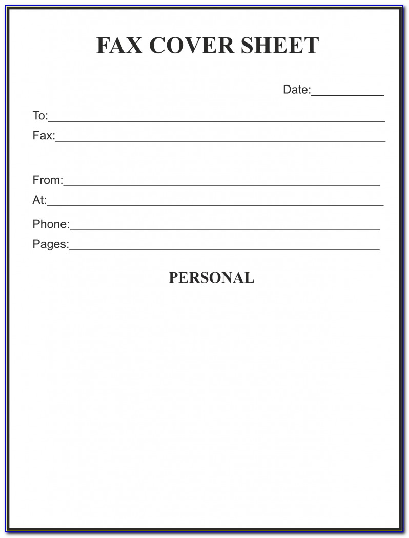 Free Fax Template For Word