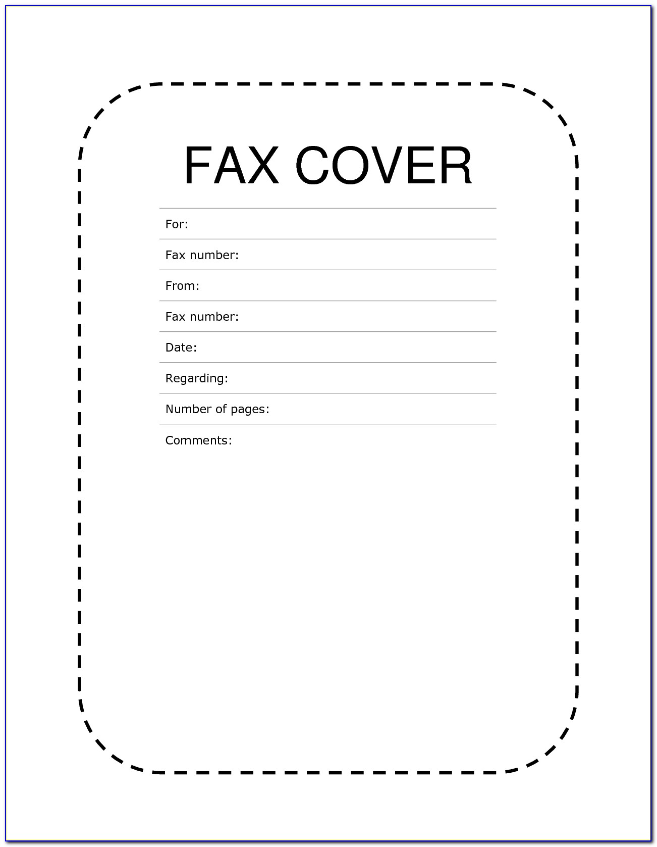 Free Fax Template Open Office