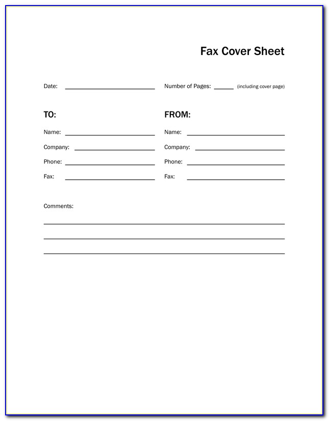 Free Fax Template Word 2010