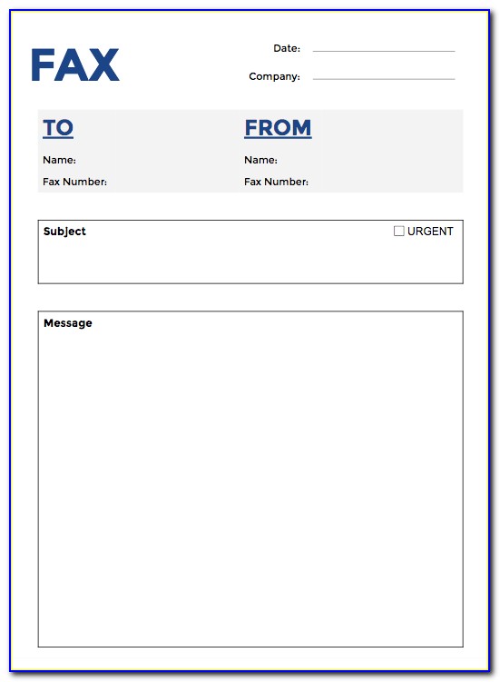 Free Fax Template Word Download