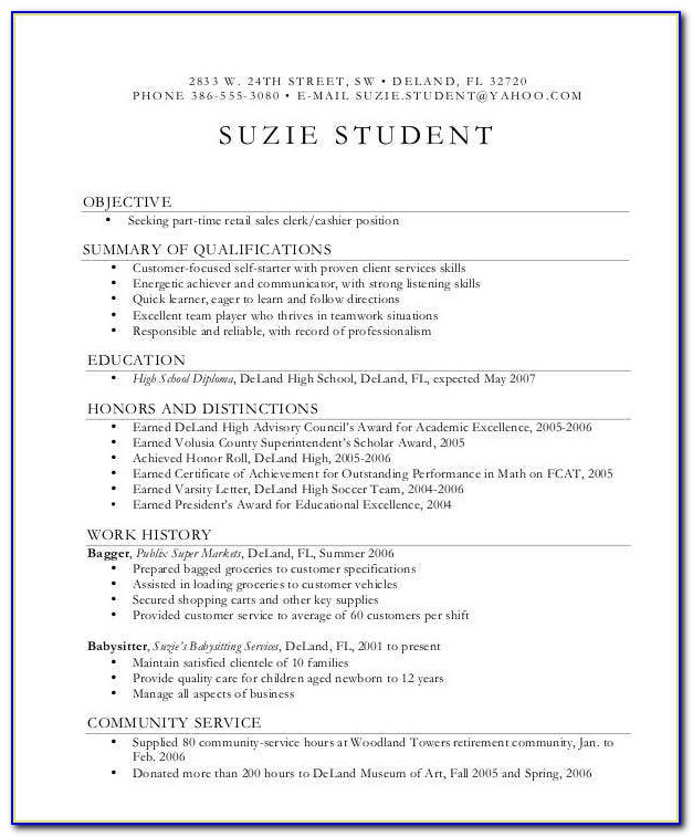 Free First Time Job Resume Templates