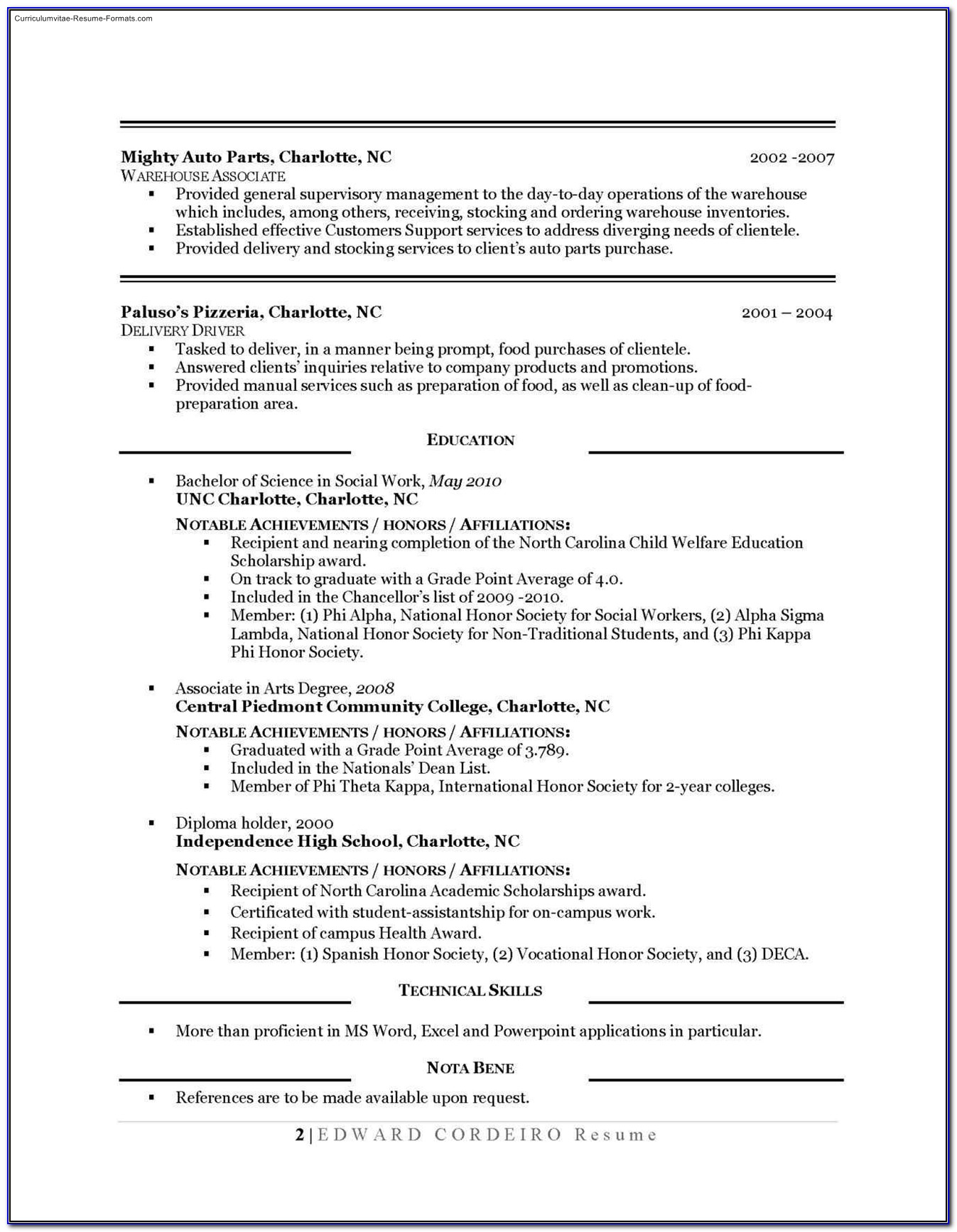 Free First Time Resume Templates