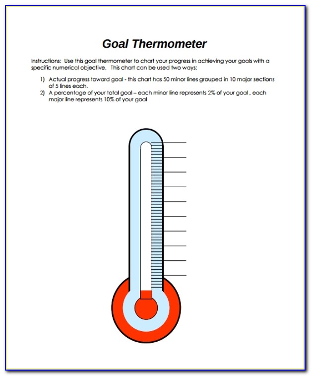 Free Fundraising Thermometer Printable