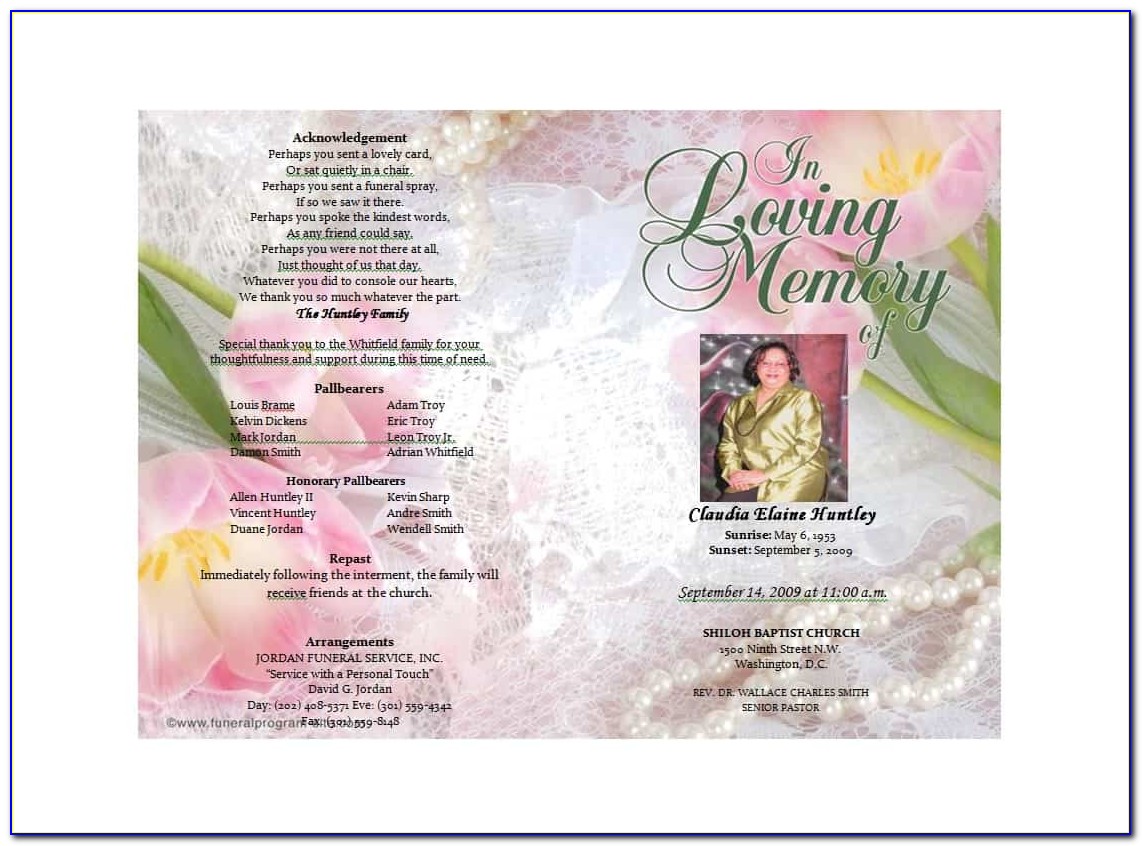 Free Funeral Book Templates