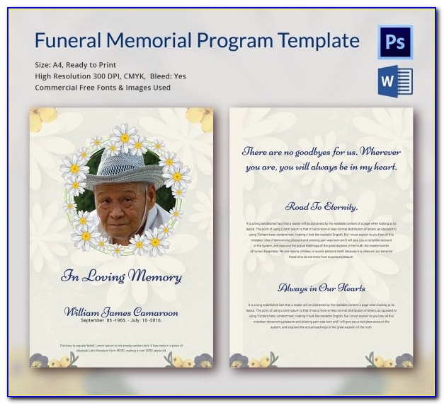 Free Funeral Flyer Template Psd