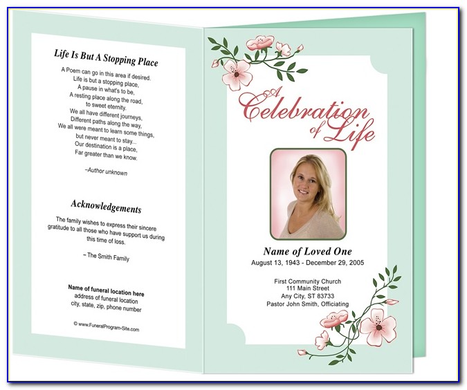 Free Funeral Order Of Service Template Word Uk