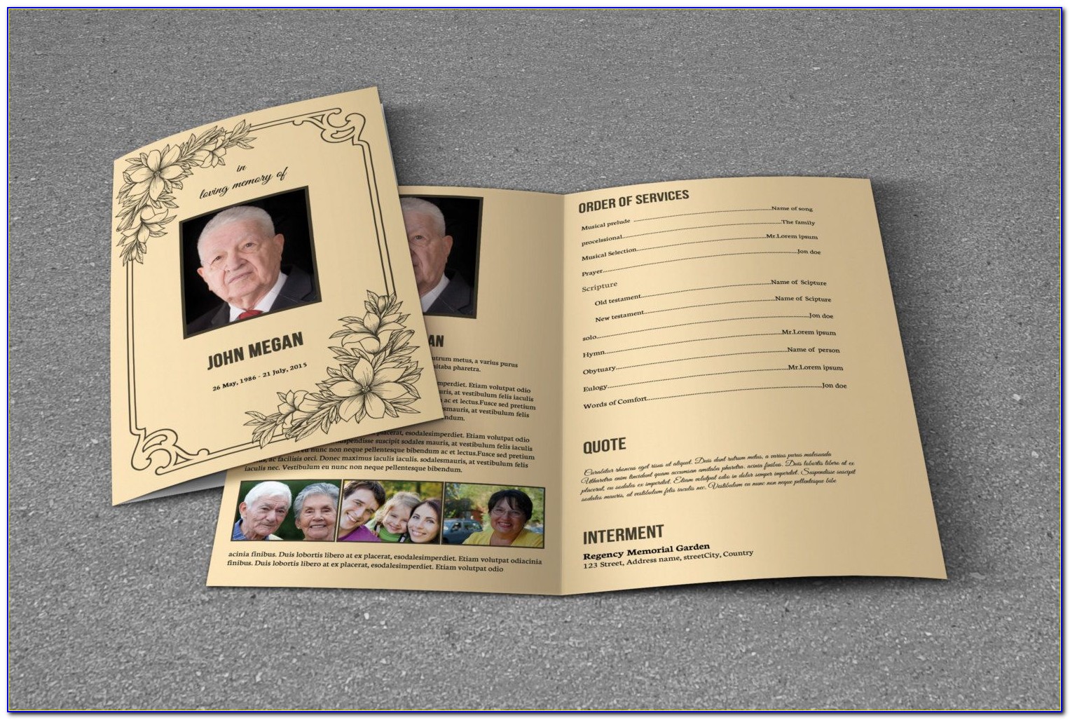 Free Funeral Program Booklet Template