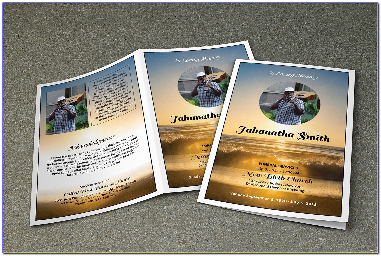 Free Funeral Program Template For Pages