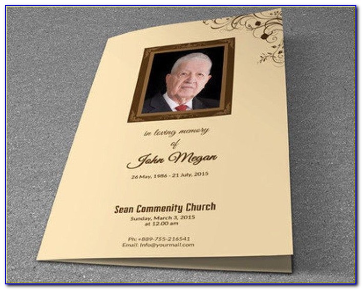 Free Funeral Program Template Indesign