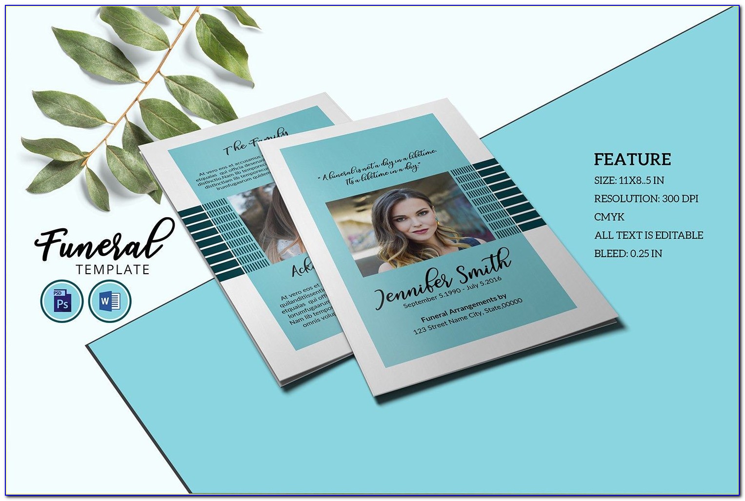 Free Funeral Program Template Publisher
