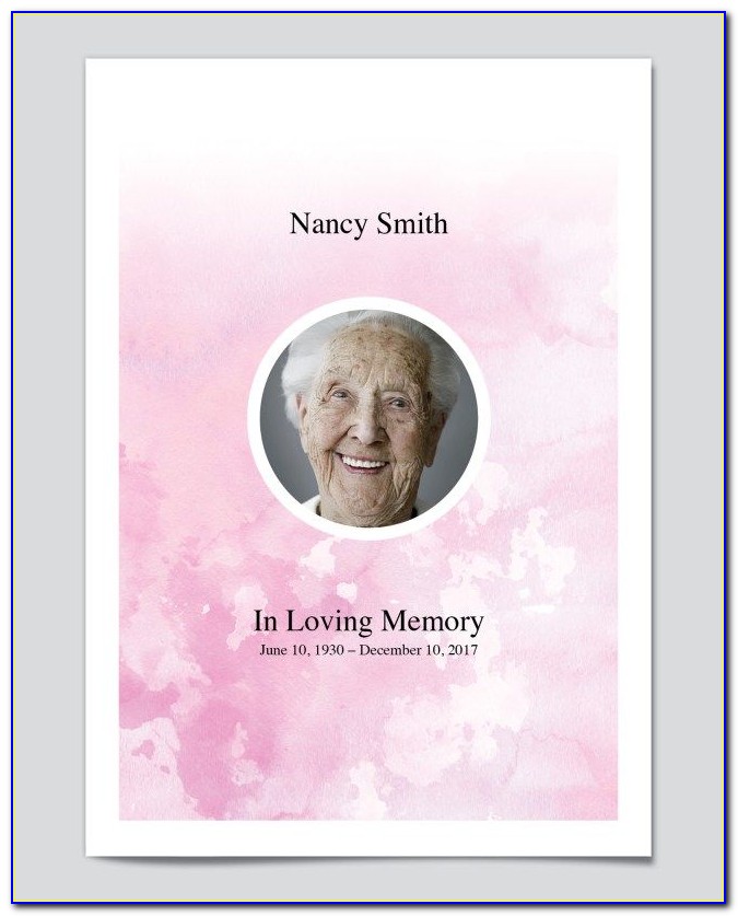 Free Funeral Service Templates Word