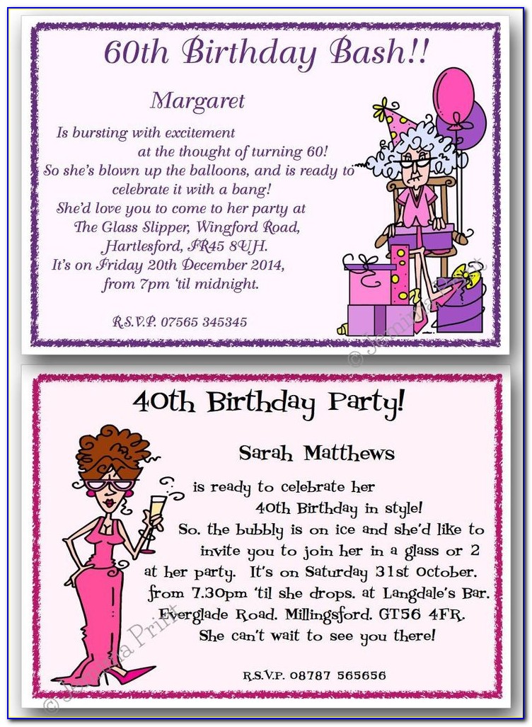 Free Funny 50th Birthday Invitation Templates
