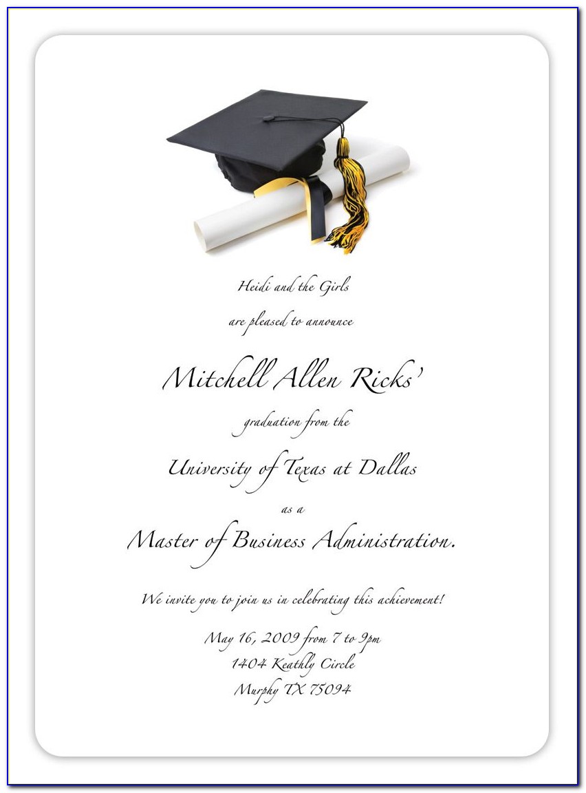 Free Graduation Invitation Templates To Print