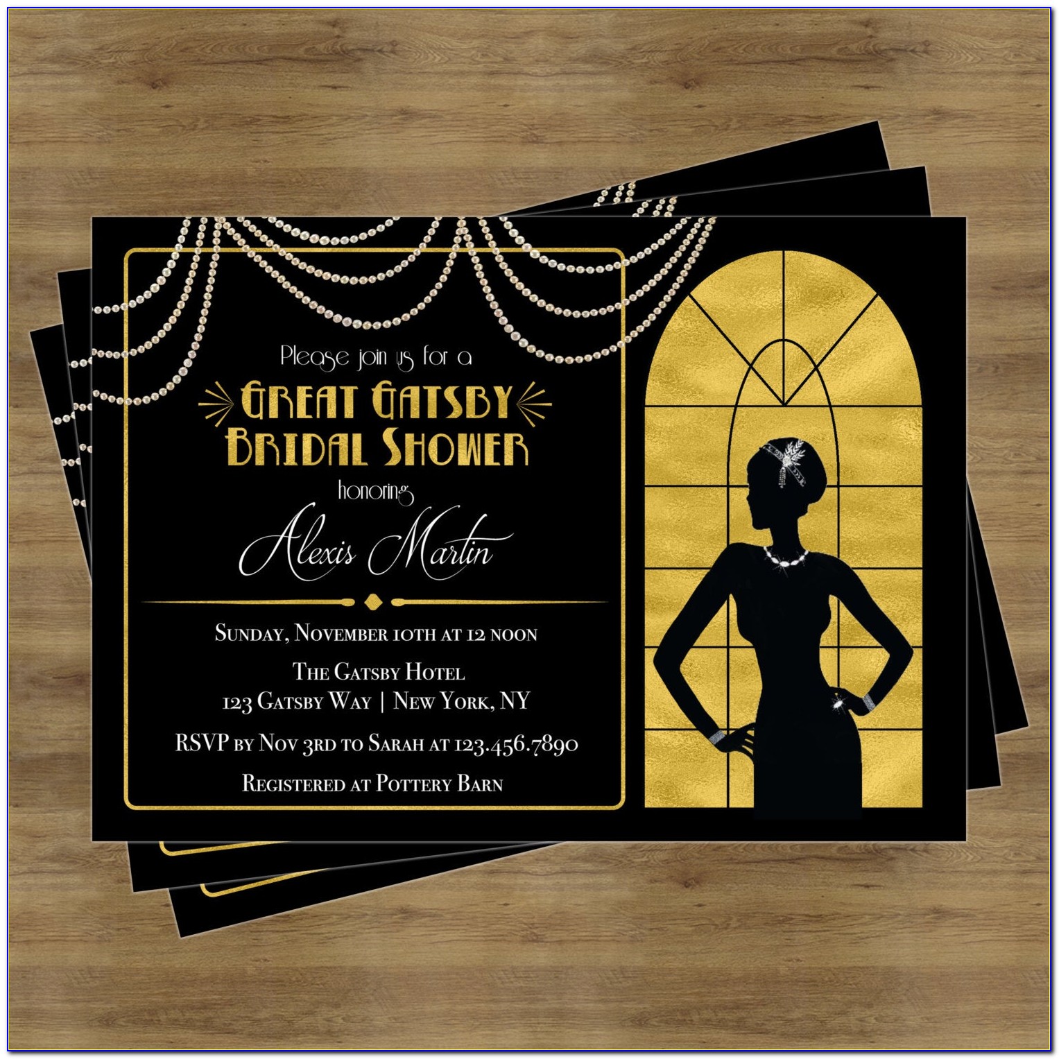 Free Great Gatsby Party Invitation Template