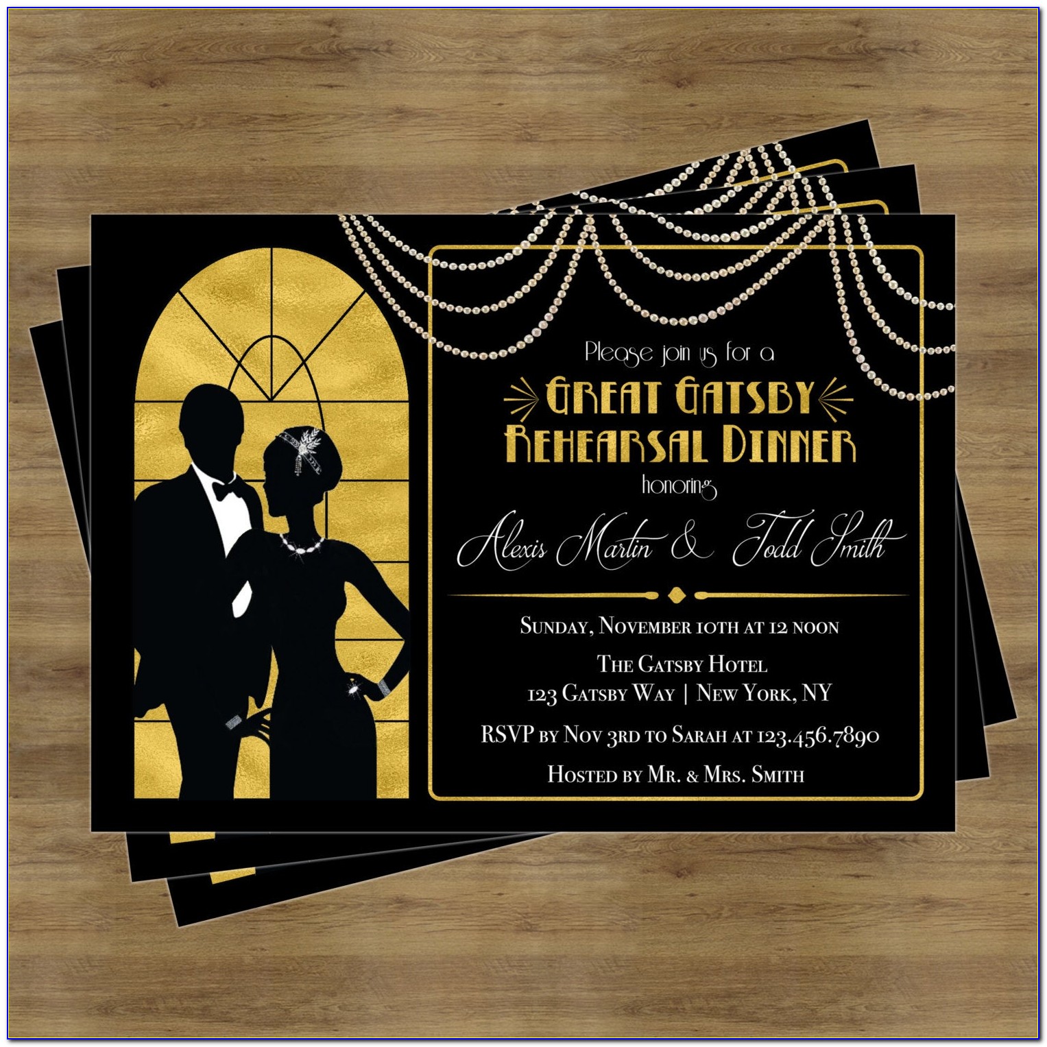 Free Great Gatsby Themed Invitation Template