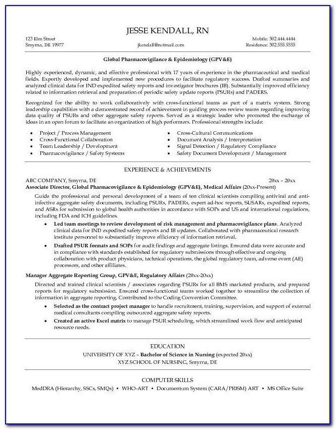 Free Healthcare Resume Examples