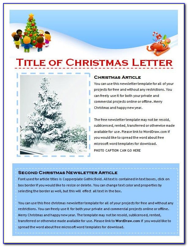 Free Holiday Newsletter Templates Mac