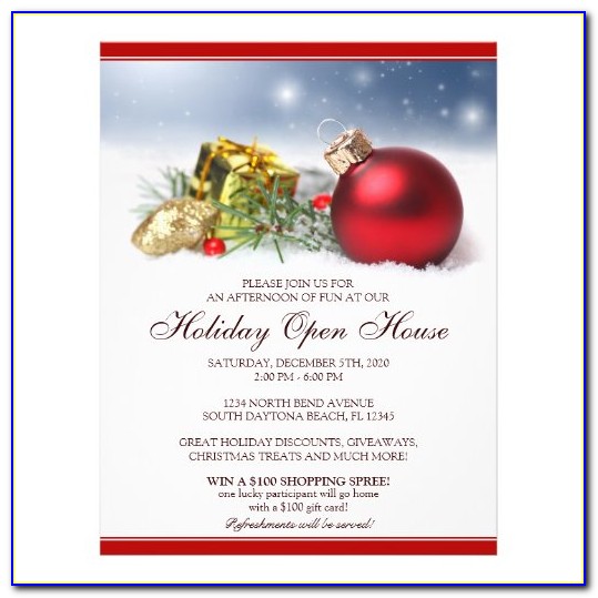 Free Holiday Open House Flyer Template
