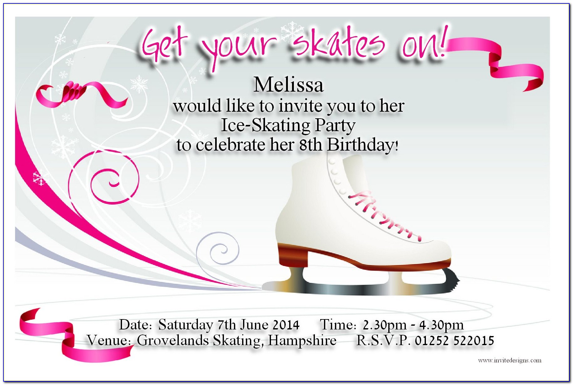 Free Ice Skating Party Invitation Templates