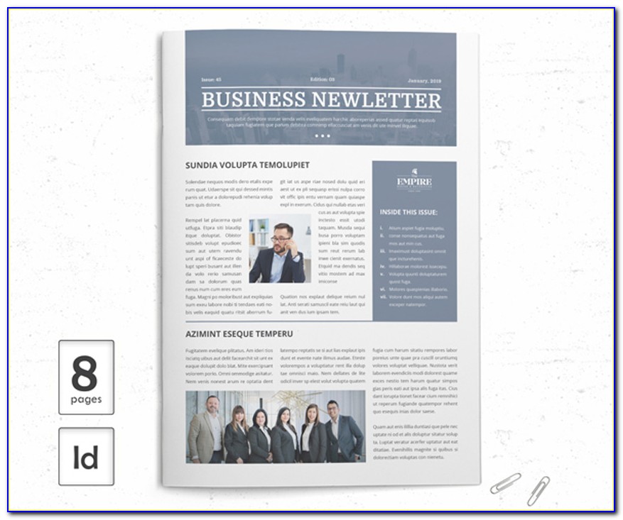 Free Indesign A4 Newsletter Templates