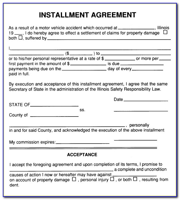 Free Installment Agreement Template