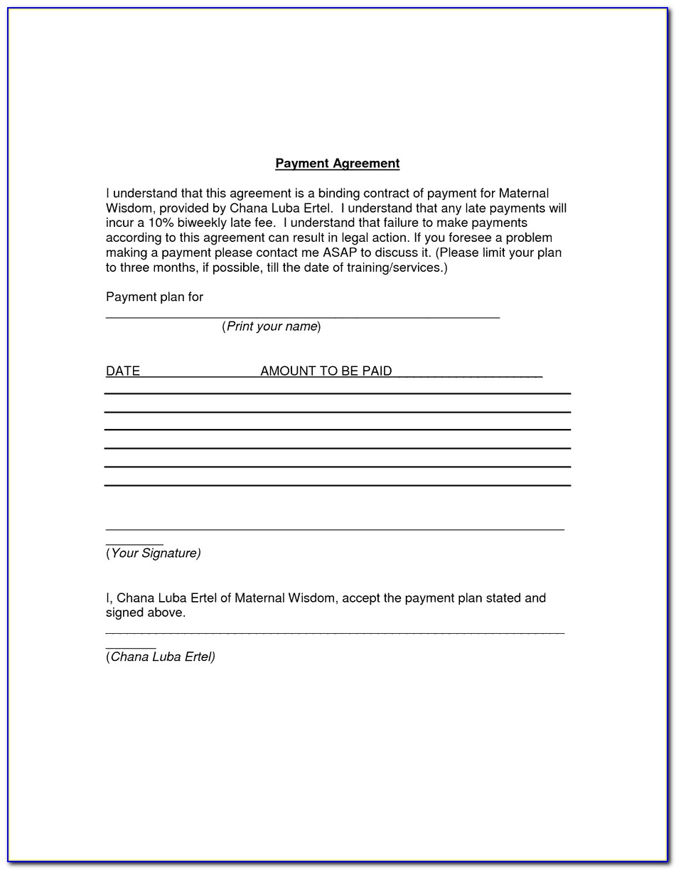 Free Installment Contract Template