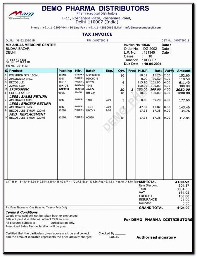 Free Invoice Template Download South Africa
