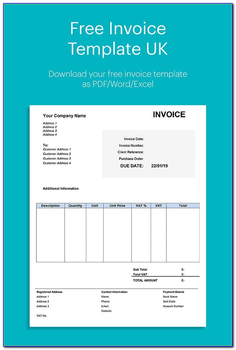 Free Invoice Templates Word Excel