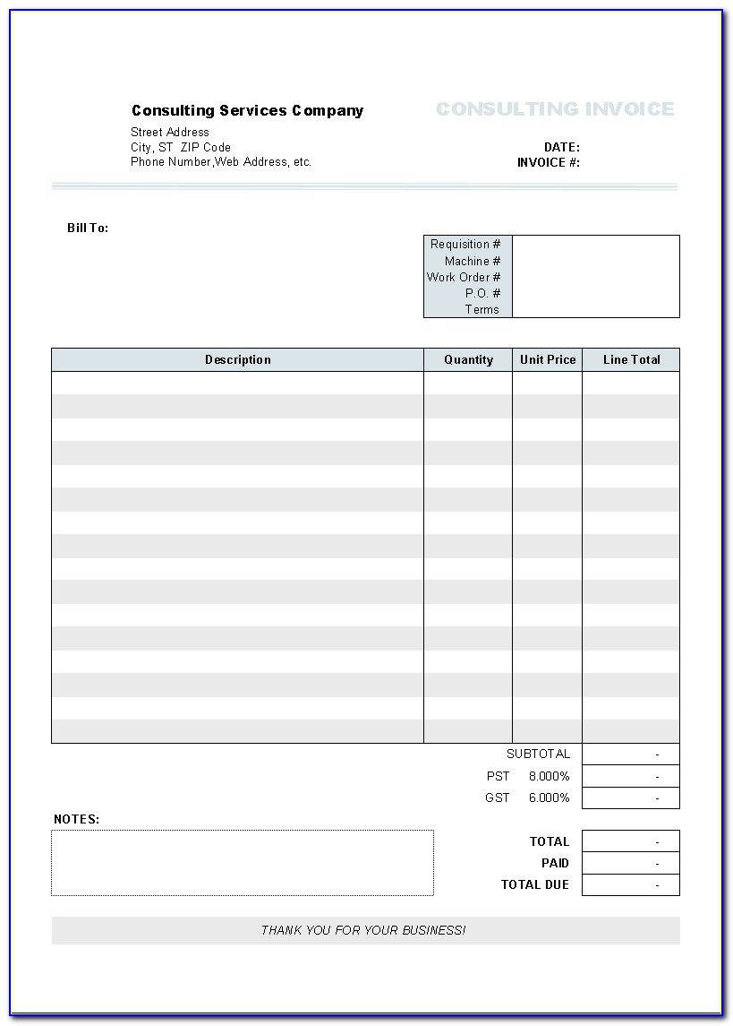 Free Invoice Word Document Template