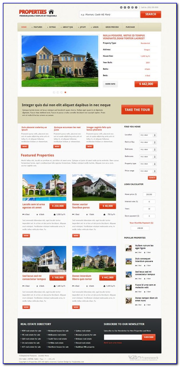 Free Joomla Templates 30 Real Estate