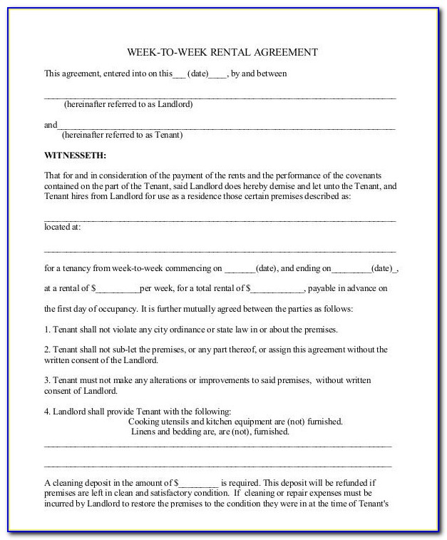 Free Lease Agreement Template Florida