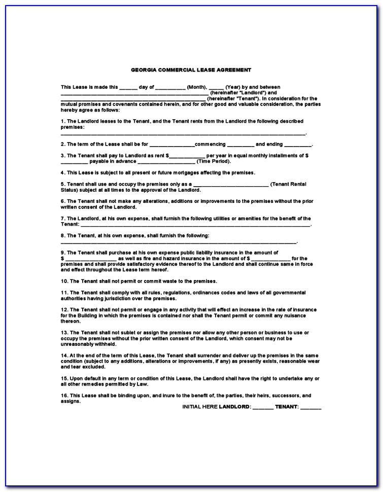 Free Lease Agreement Template Microsoft Word