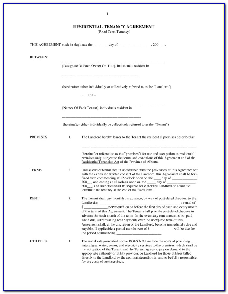 Free Lease Agreement Template Virginia