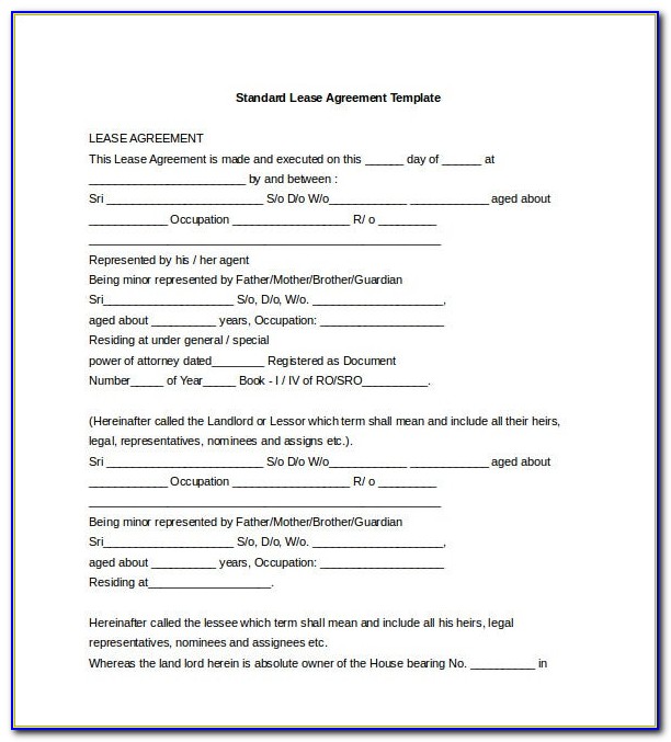 Free Lease Agreement Word Doc