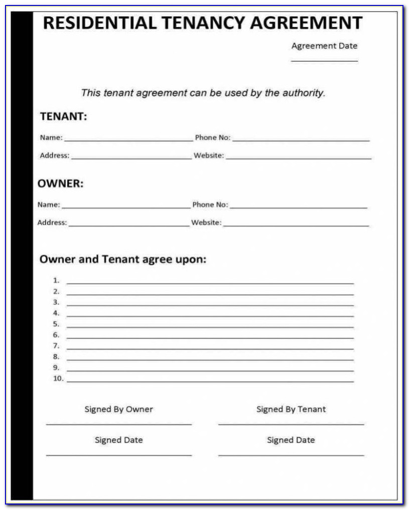 Free Lodger Tenancy Agreement Form
