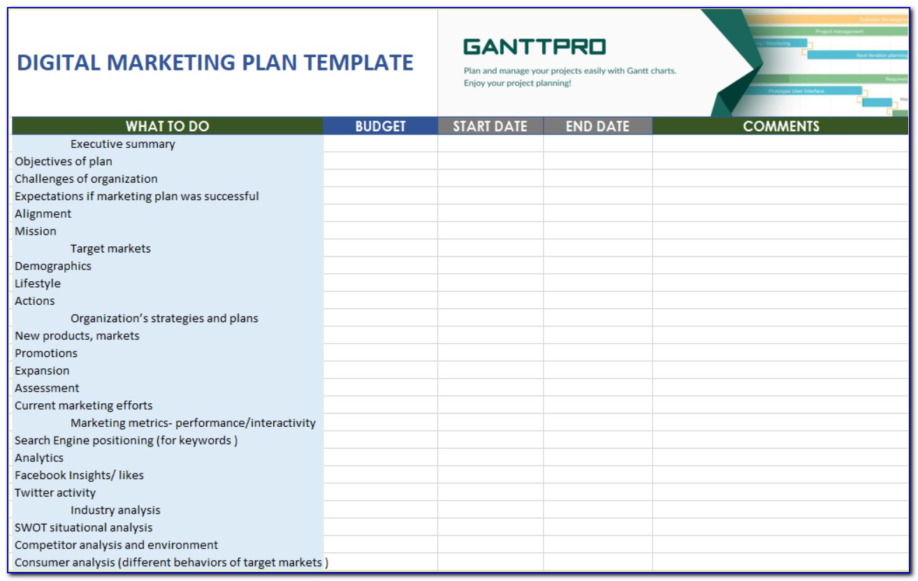 Free Marketing Plan Sample Pdf