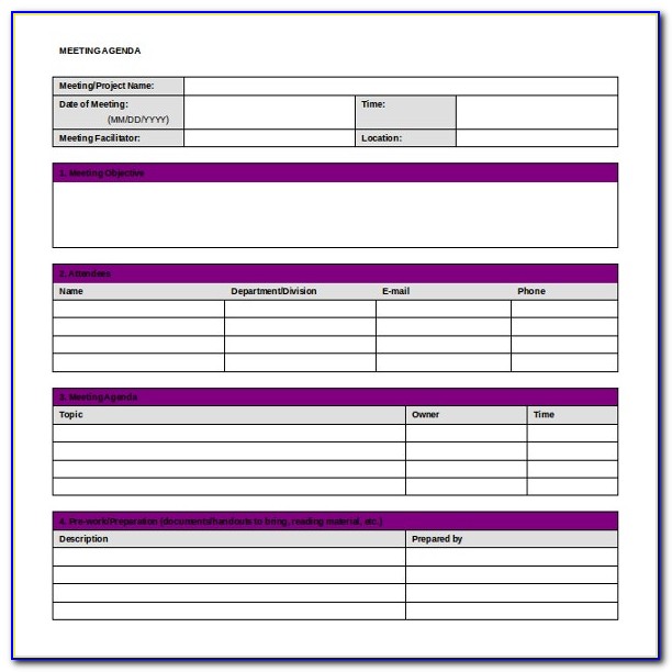 Free Meeting Minutes Form