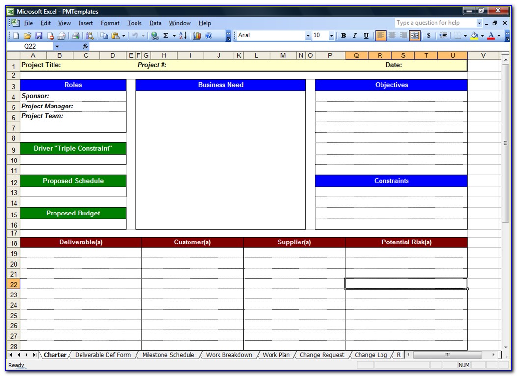 Free Microsoft Excel Project Management Tracking Templates