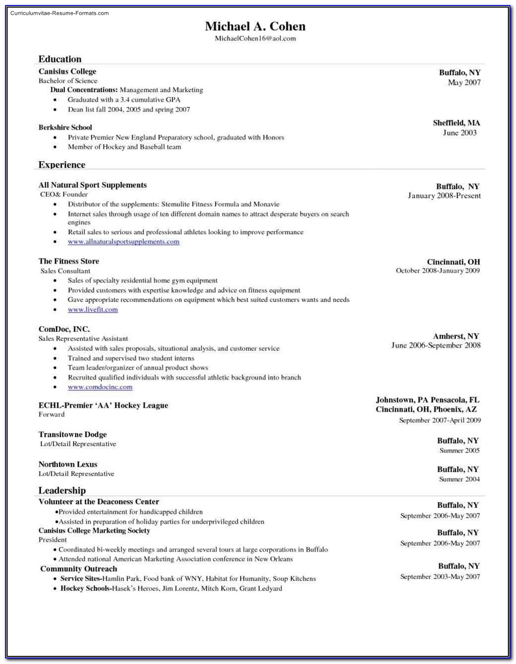 Free Microsoft Templates For Resumes