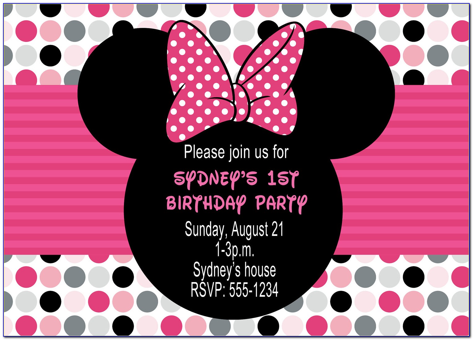 Free Minnie Mouse Baby Shower Invitations Templates